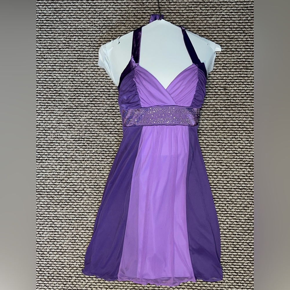 Taboo Halter Dress - Size M - Purple
